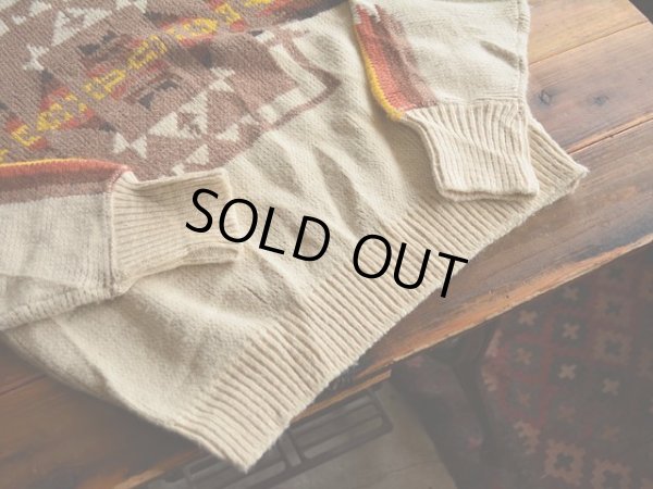 画像5: 1970s〜 JCPenney チーフジョセフ柄アクリルセーター　 表記S 