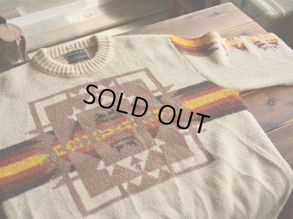 画像4: 1970s〜 JCPenney チーフジョセフ柄アクリルセーター　 表記S 