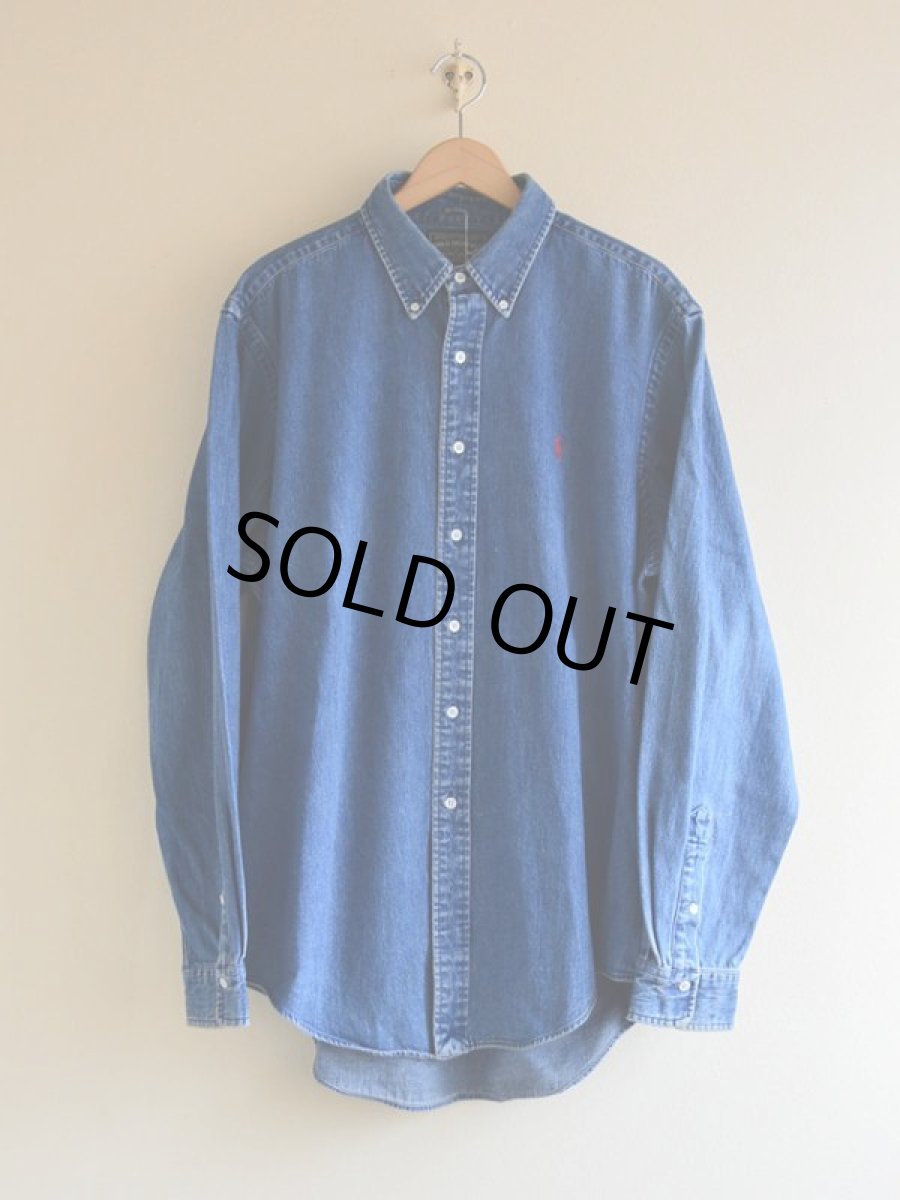 画像1: 1990s POLO COUNTRY  デニムBDシャツ　 表記XL  (1)