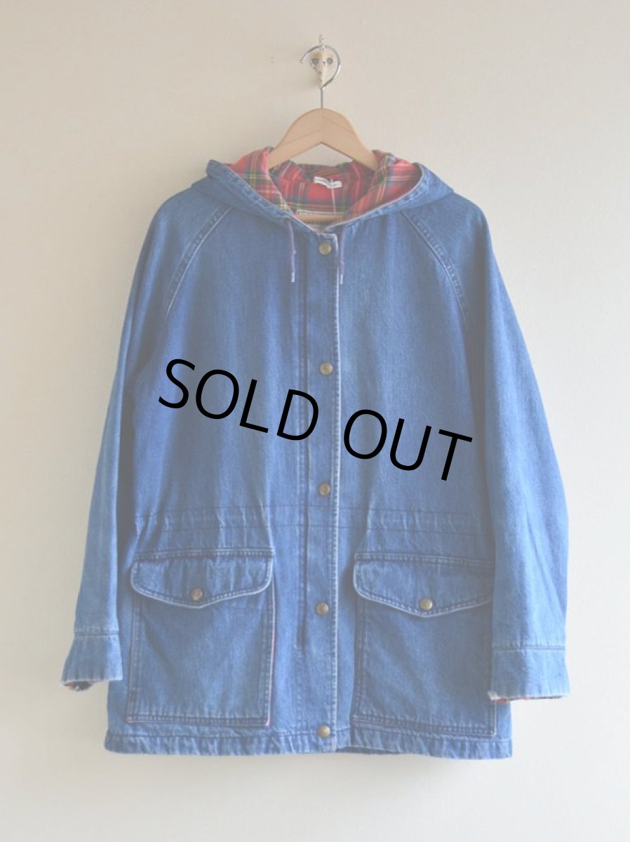 画像1: 1980s L.L.Bean デニムマウンテンパーカー　 表記W-M  (1)