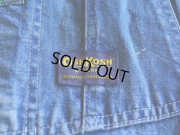 画像4: 1970s OSHKOSH デニムオーバーオール　 表記w34 