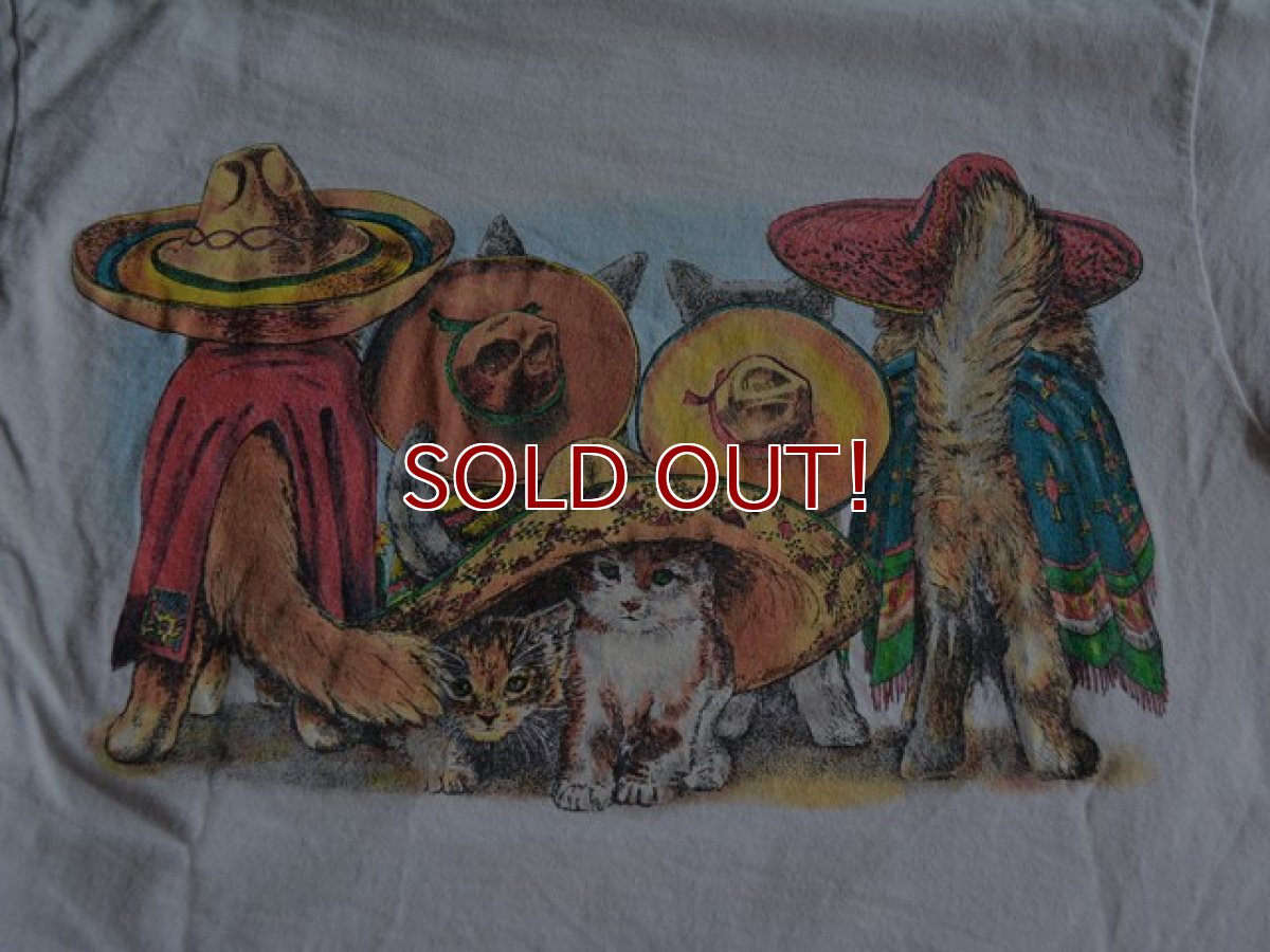 画像8: 1990s メキシコのネコ両面プリントTシャツ　 表記M  (8)