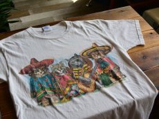 画像5: 1990s メキシコのネコ両面プリントTシャツ　 表記M  (5)