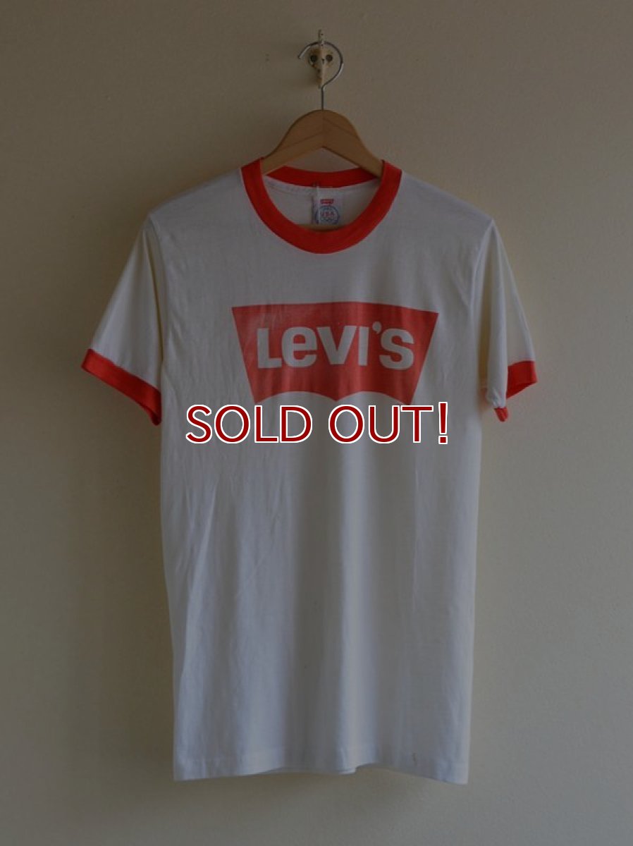 画像1: 1980s Levi's オリンピックリンガーTシャツ　 モスクワ五輪　 表記M  (1)