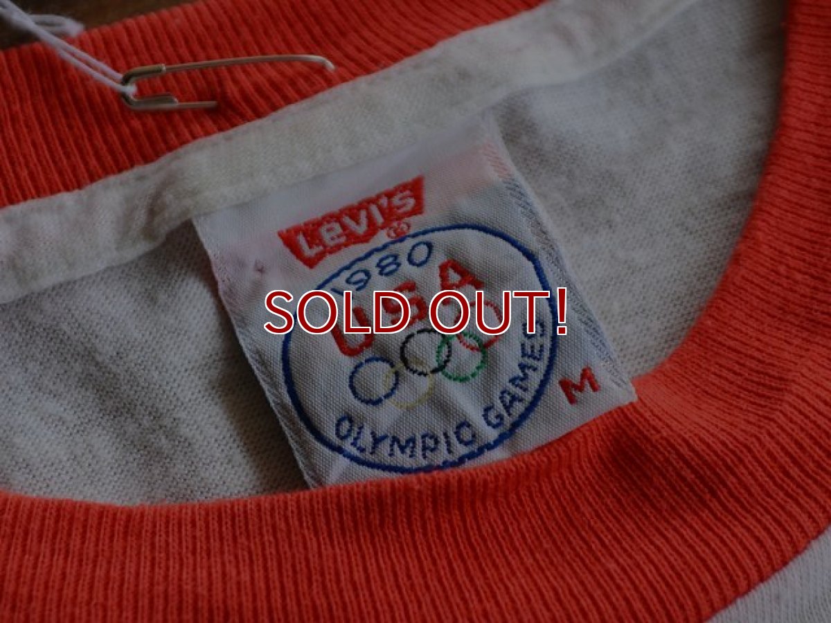 画像3: 1980s Levi's オリンピックリンガーTシャツ　 モスクワ五輪　 表記M  (3)