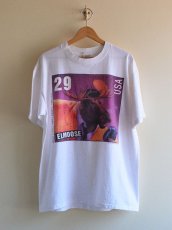 画像1: 1990s ELVIS 29￠Stamp PARODY ELMOOSE Tシャツ　 表記L  (1)