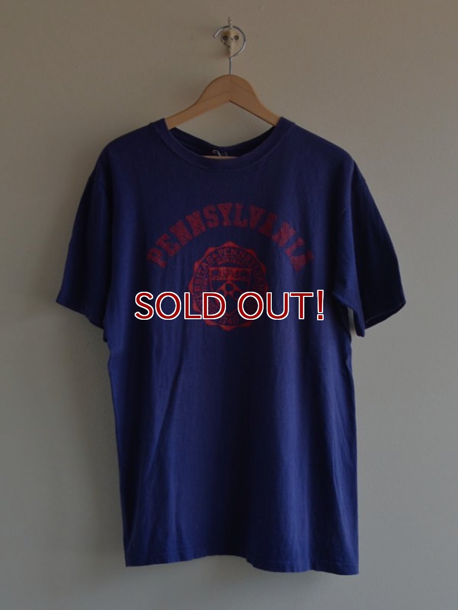 画像1: 1980s ARTEX カレッジTシャツ　 フロッキープリント　 表記L  (1)
