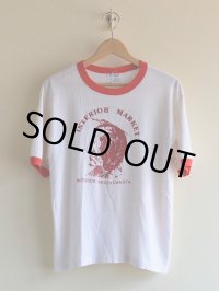 1980s インディアンフェイスだまし絵リンガーTシャツ　 表記L 