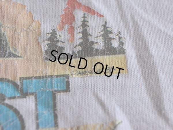 画像8: 1980s インディアンフェイスだまし絵リンガーTシャツ　 表記L 