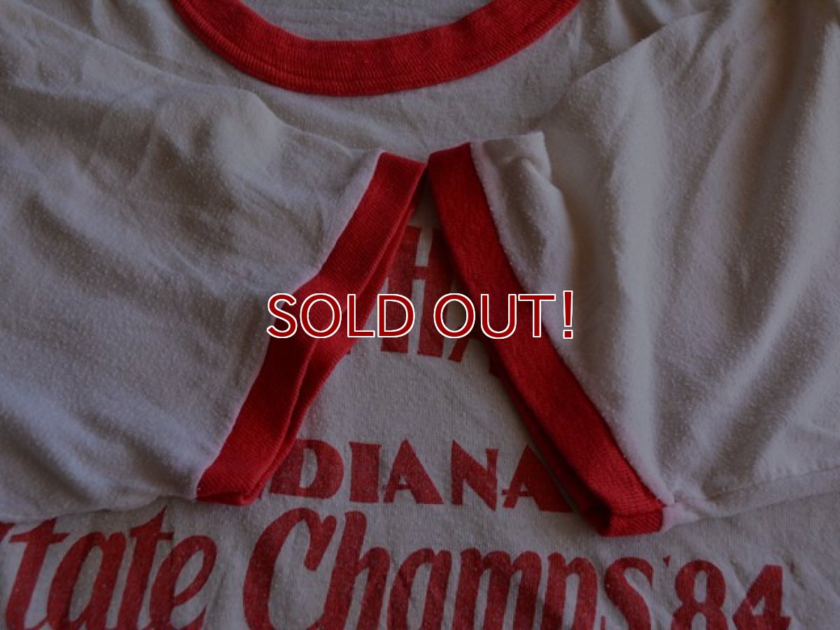 画像8: 1980s INDIANA STATE CHAMPS’84 リンガーTシャツ　 表記L  (8)