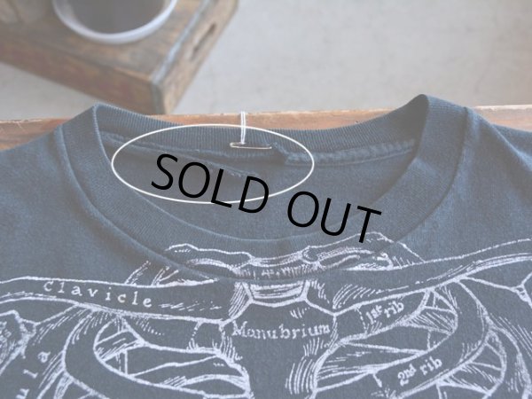 画像3: 1990s Leslie Arwin 人体骨格だまし絵Tシャツ　 実寸L-XL 