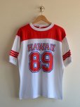 画像1: 1980s HAWAIIナンバリングフットボールTシャツ　<br>表記L<br> (1)