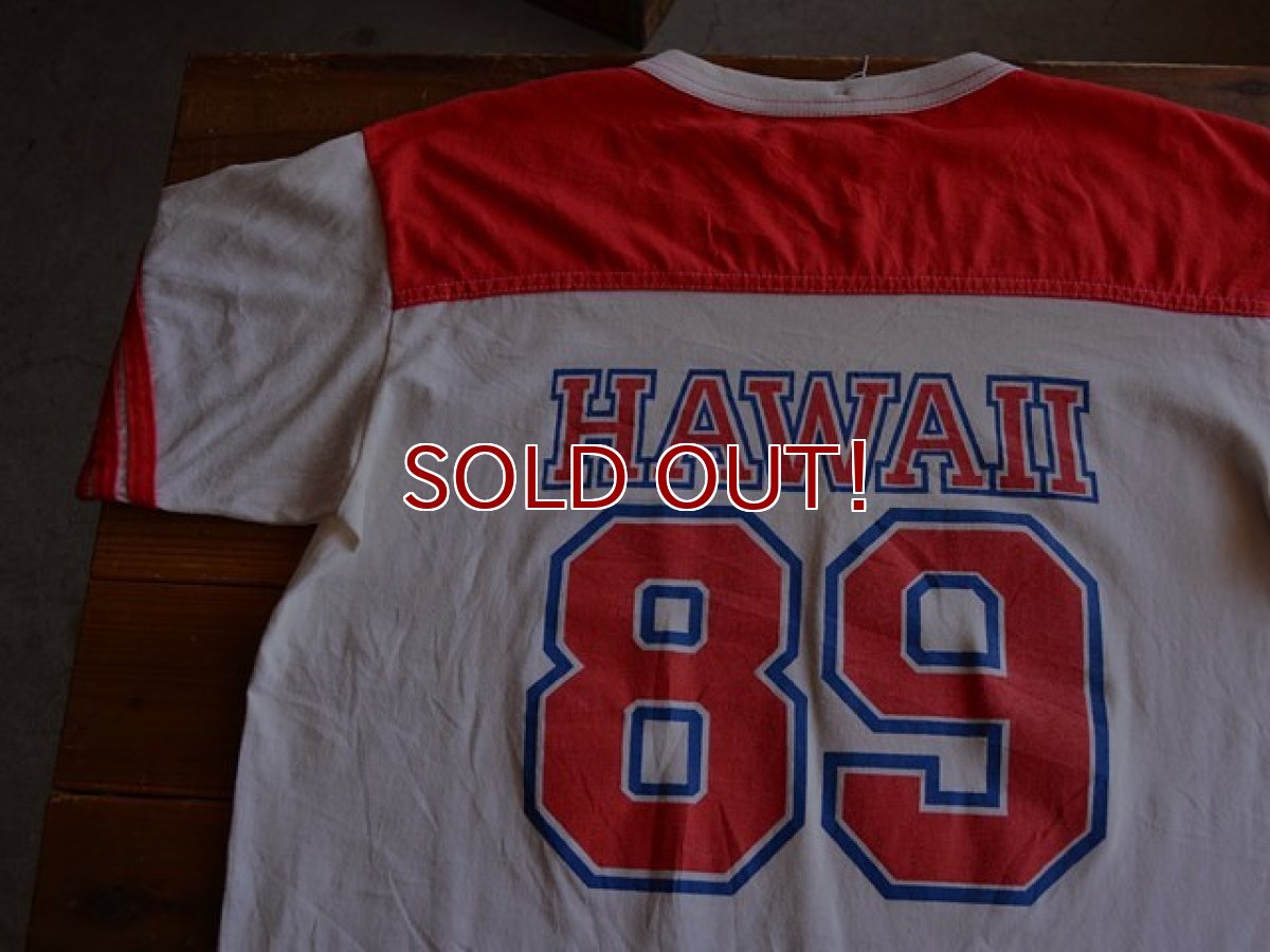 画像9: 1980s HAWAIIナンバリングフットボールTシャツ　 表記L  (9)