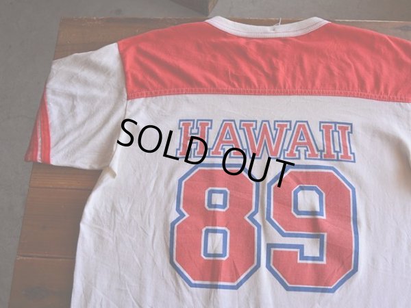 画像9: 1980s HAWAIIナンバリングフットボールTシャツ　 表記L 