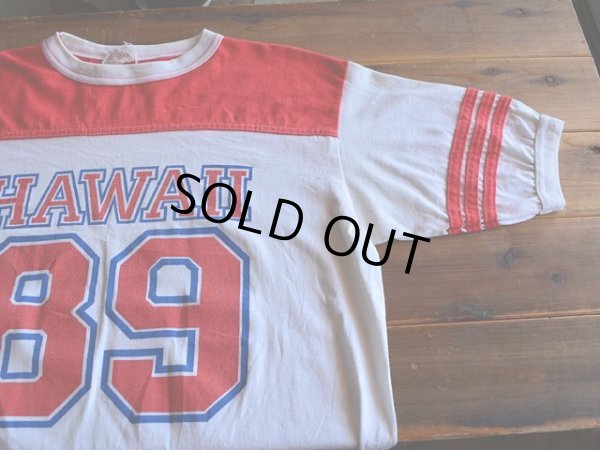 画像5: 1980s HAWAIIナンバリングフットボールTシャツ　 表記L 