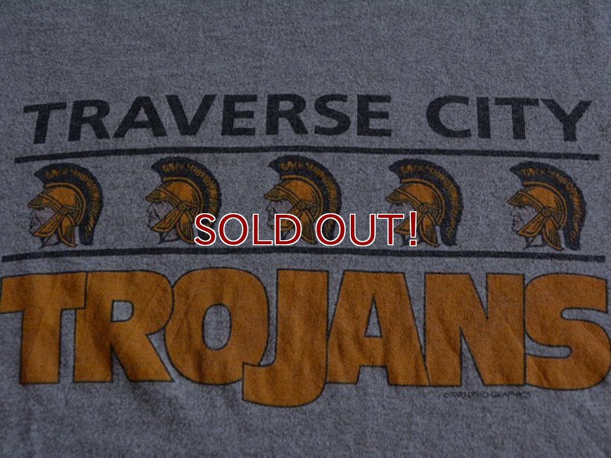 画像5: 1980s TRAVERSE CITY TROJANS Tシャツ　 表記M  (5)