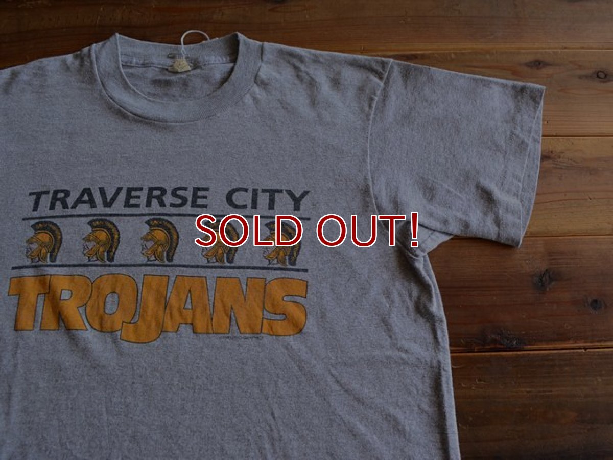 画像4: 1980s TRAVERSE CITY TROJANS Tシャツ　 表記M  (4)