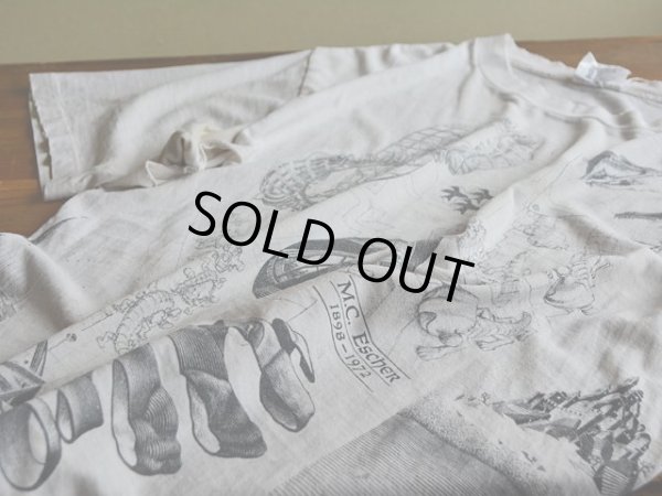 画像10: 1990s M.C. ESCHER マルチプリントTシャツ　 雰囲気系　 表記L 