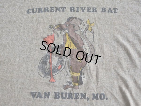 画像6: 1970s-80s CURRENT RIVER RAT 杢リンガーTシャツ　 表記L 