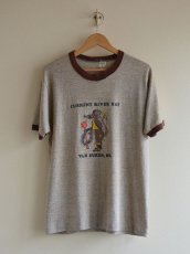 画像1: 1970s-80s CURRENT RIVER RAT 杢リンガーTシャツ　 表記L  (1)