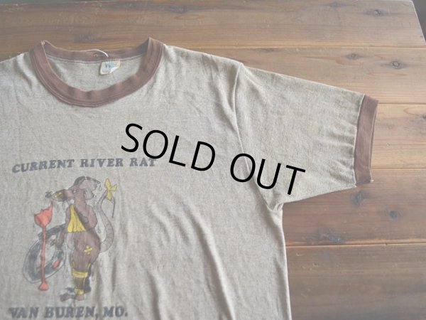 画像5: 1970s-80s CURRENT RIVER RAT 杢リンガーTシャツ　 表記L 