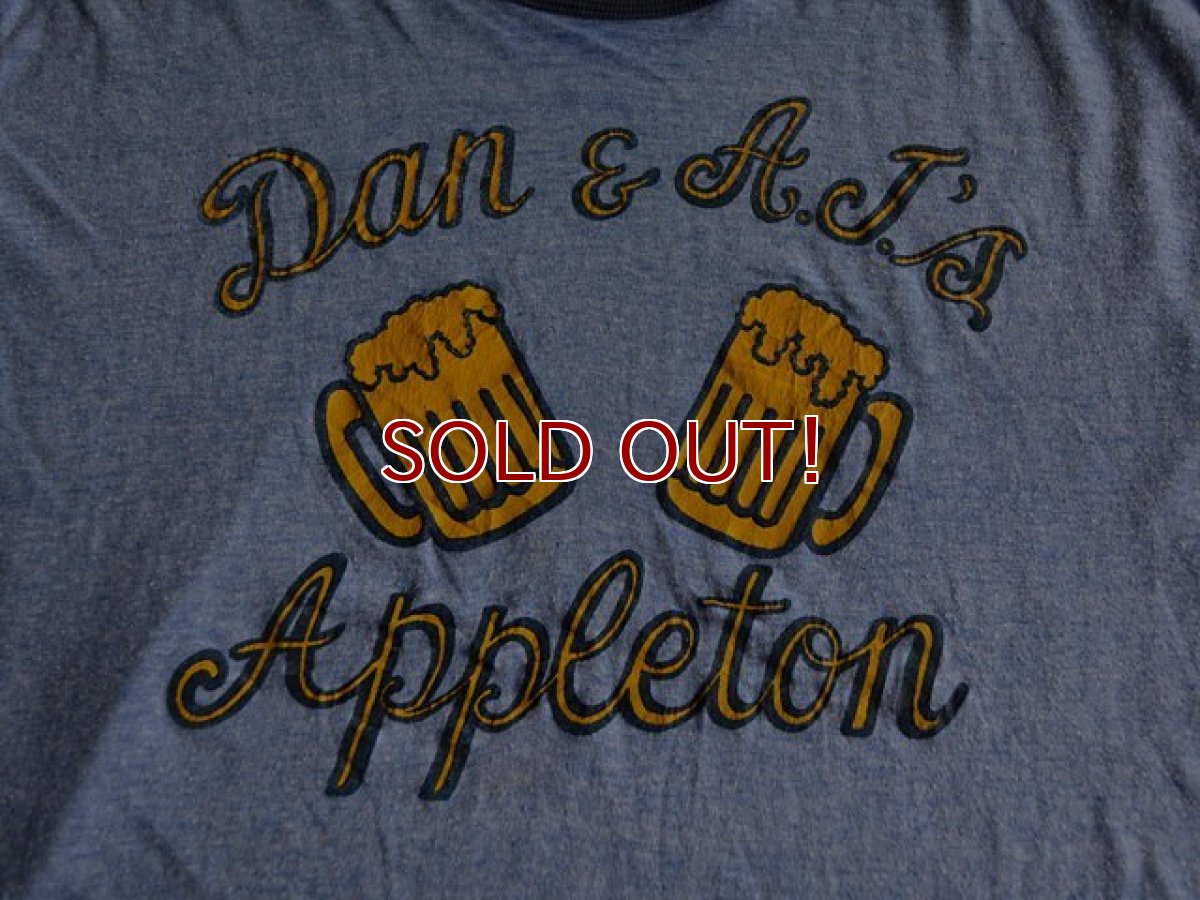 画像5: 1980s Dan&AJ'S BAR 杢リンガーTシャツ　 表記L  (5)