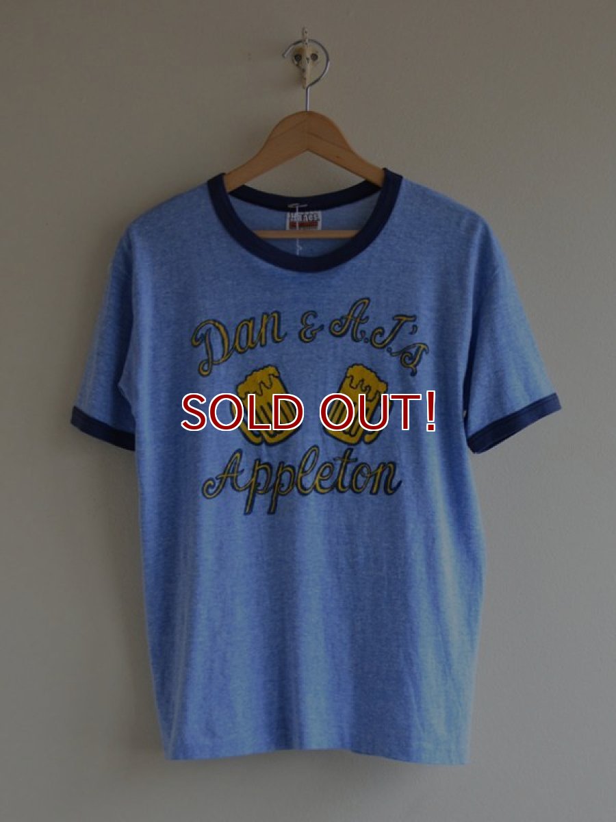 画像1: 1980s Dan&AJ'S BAR 杢リンガーTシャツ　 表記L  (1)
