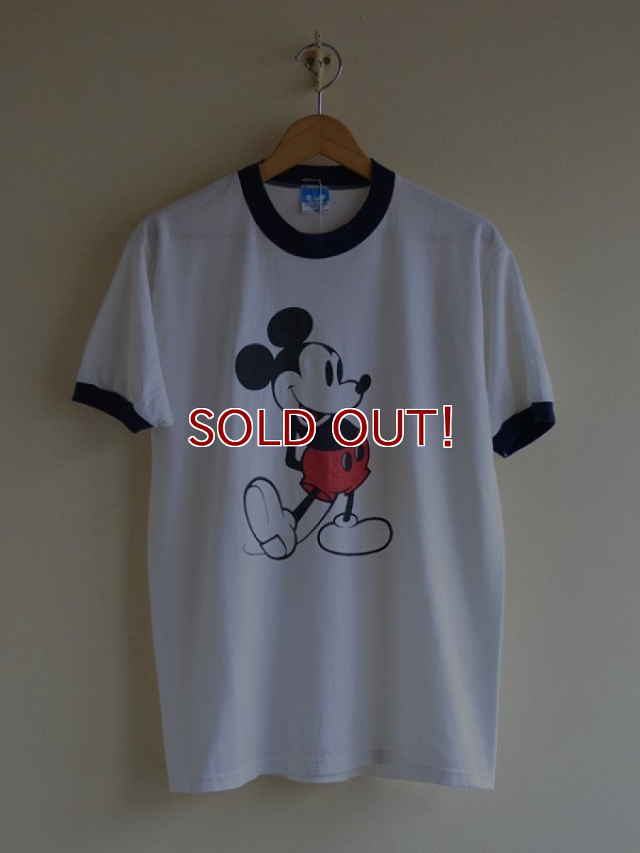 画像1: 1980s Mickey Mouse リンガーTシャツ　 表記L  (1)