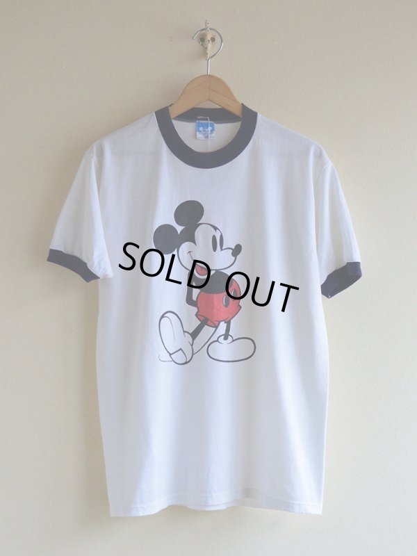 画像1: 1980s Mickey Mouse リンガーTシャツ　 表記L 