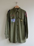 画像1: 1960s BOY SCOUTS マチ付きシャツ　<br>表記15<br> (1)