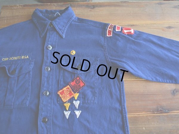 画像4: 1960s BOY SCOUTS マチ付きシャツ　 実寸XS-S 