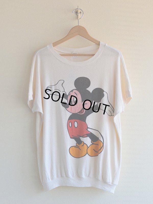 画像1: 1970s-80s Mickey Mouse Tシャツ　 表記ONE SIZE FITS ALL 