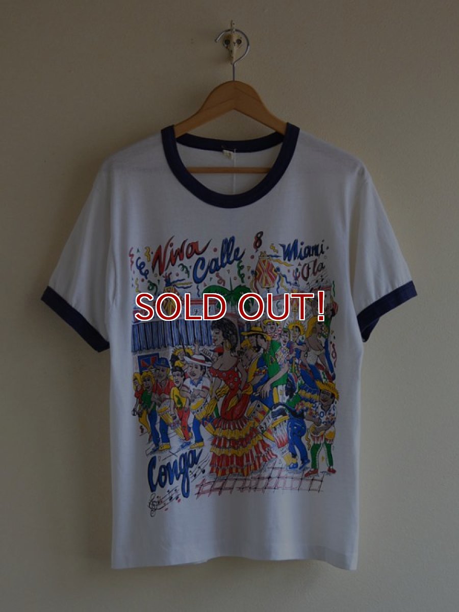 画像1: 1980s Calle Ocho Festival リンガーTシャツ　 表記L  (1)