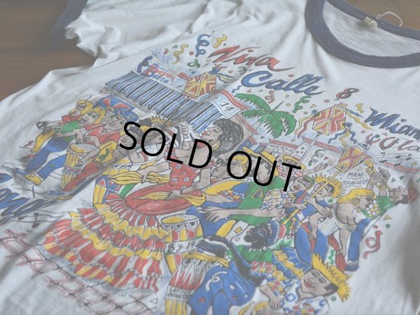 画像5: 1980s Calle Ocho Festival リンガーTシャツ　 表記L 