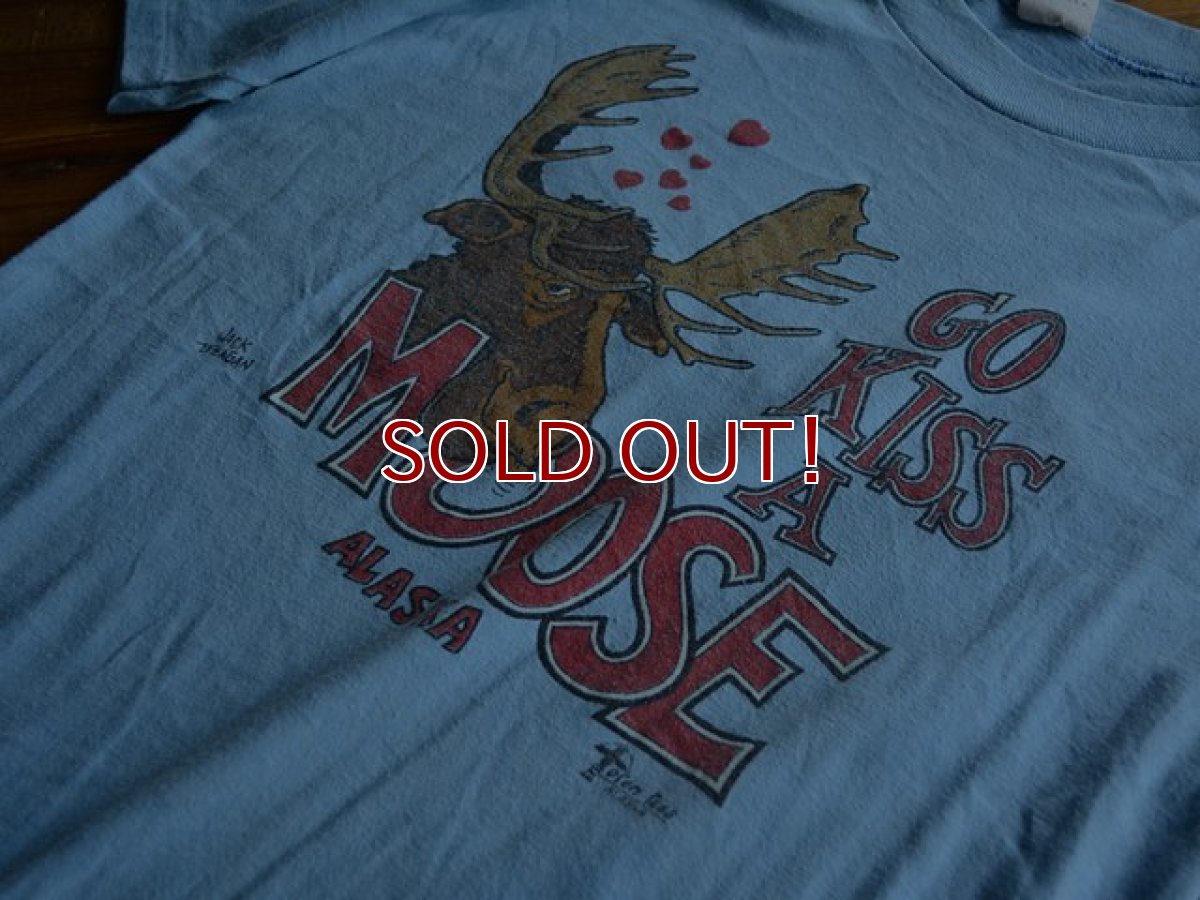 画像6: 1980s GO KISS A MOOSE ALASKA Tシャツ　 表記M  (6)