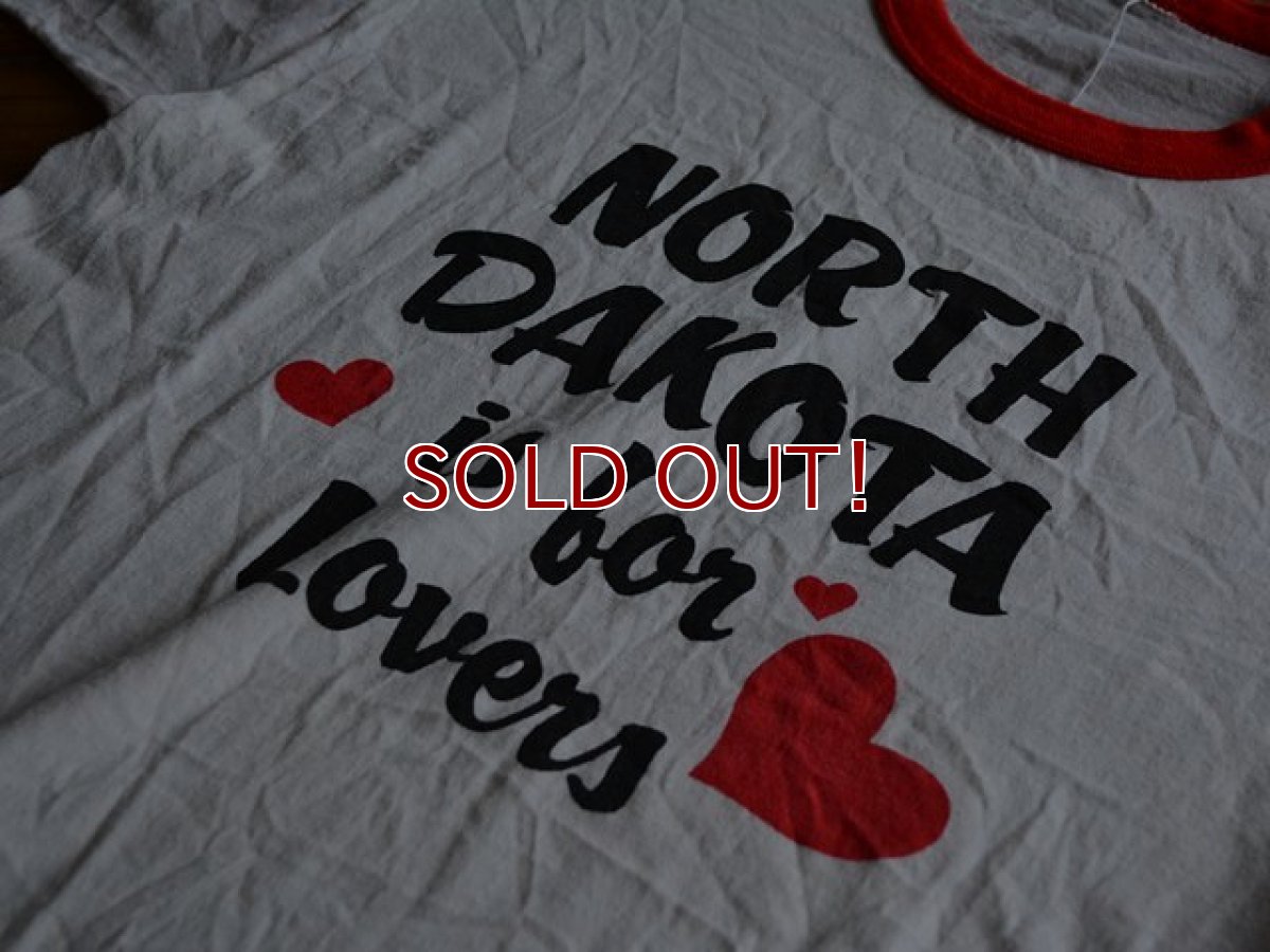 画像5: 1980s NORTH DAKOTA IS FOR LOVERS リンガーTシャツ　 実寸L  (5)