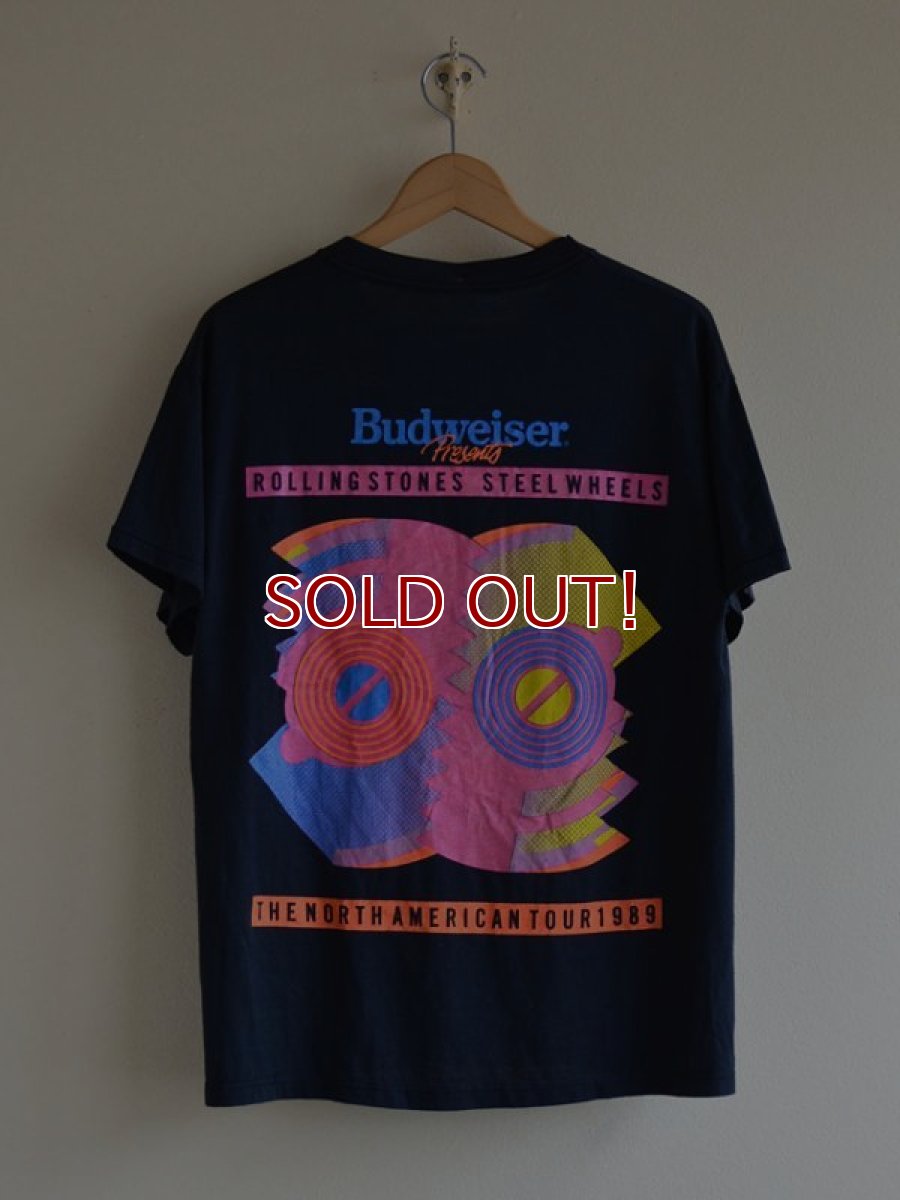 画像2: 1980s The Rolling Stones STEEL WHEELS 1989 Tour Tシャツ　 表記L  (2)