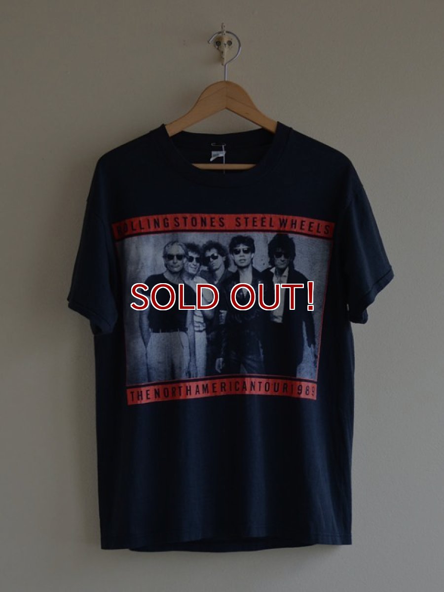 画像1: 1980s The Rolling Stones STEEL WHEELS 1989 Tour Tシャツ　 表記L  (1)