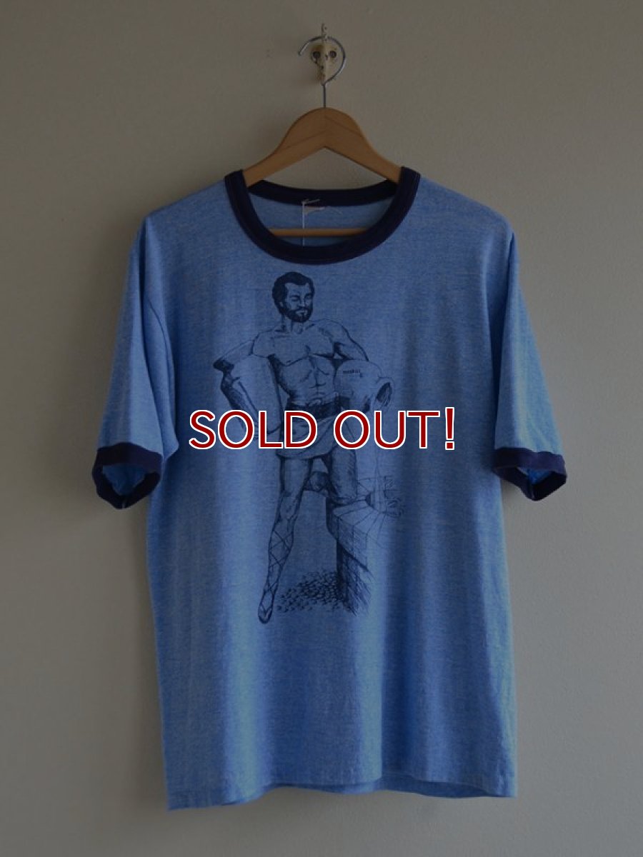 画像1: 1970s 水瓶座 杢リンガーTシャツ　 実寸L  (1)