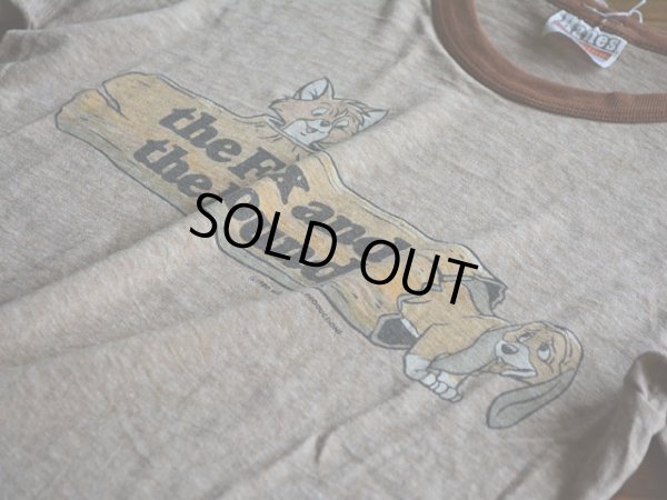 画像6: 1980s Walt Disney「きつねと猟犬」杢リンガーTシャツ　 表記S 
