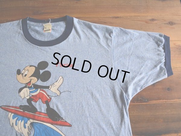 画像4: 1980s Mickey Mouse Surfing 杢リンガーTシャツ　 DEAD STOCK!!　 表記XL 