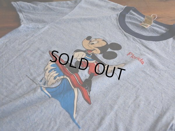画像5: 1980s Mickey Mouse Surfing 杢リンガーTシャツ　 DEAD STOCK!!　 表記XL 