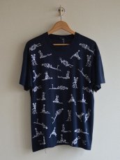 画像1: 1990s FASHIONVICTIM スカル四十八手Tシャツ　 実寸L  (1)