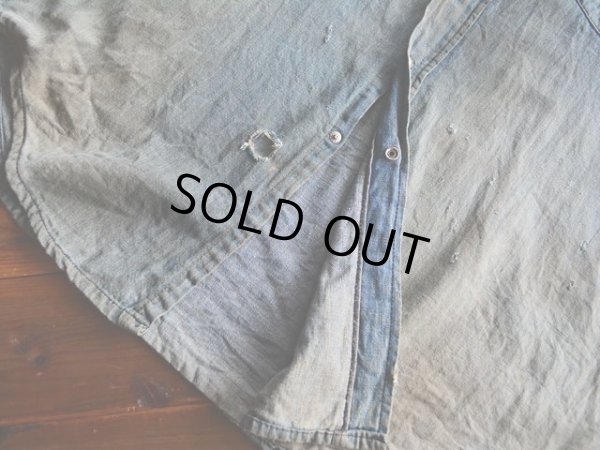 画像11: 1970s Sears デニムウェスタンシャツ  表記L