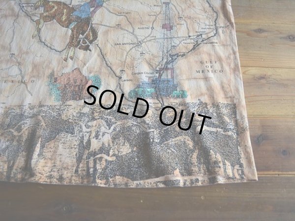 画像7: 1990s TEXAS タイダイマップTシャツ　 表記L 