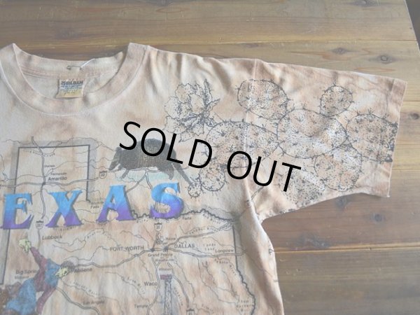 画像4: 1990s TEXAS タイダイマップTシャツ　 表記L 