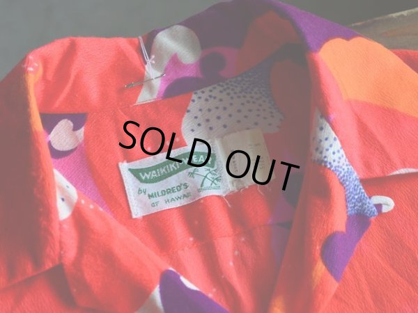 画像3: 〜1970s  WAIKIKI WEAR by MILDRED'S アロハシャツ　 表記S 
