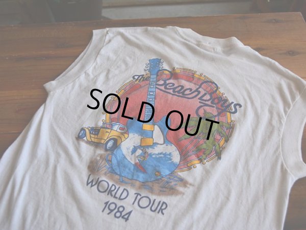画像8: 1980s The Beach Boys WORLD TOUR 1984 ノースリーブTシャツ　 表記XL 