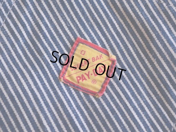 画像9: 1950s PAY DAY ヒッコリーオーバーオール  実寸w37