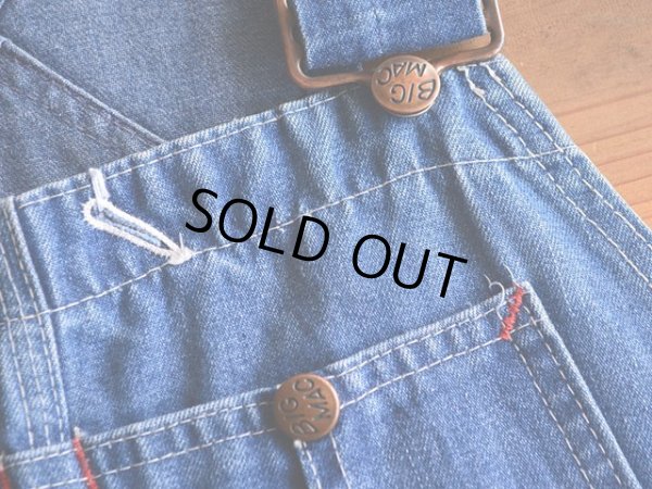 画像4: 1970s BIG MAC デニムオーバーオール　 実寸w34 